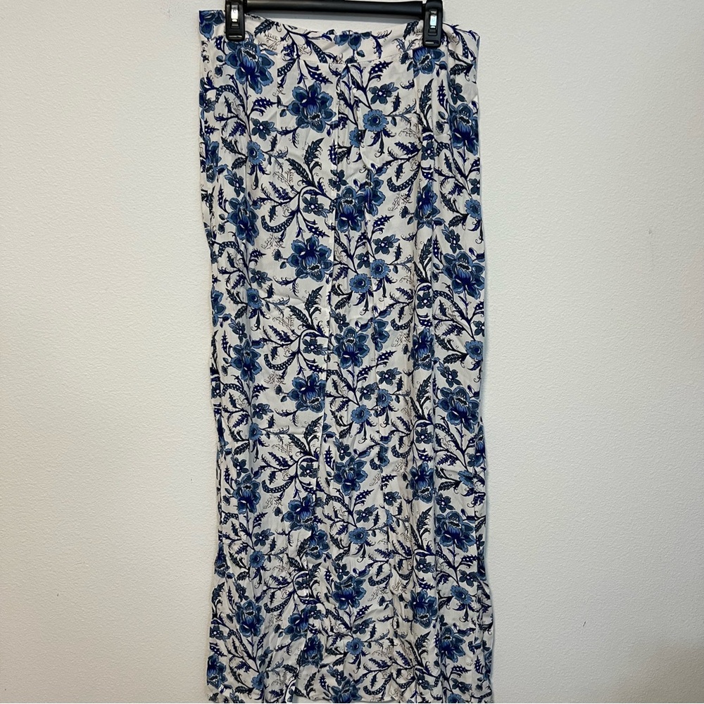 Lucy Love French Seaside Rayon Crepe Back Zip Maxi Sz Large